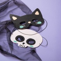 kindermasker halloween zwarte kat masker 