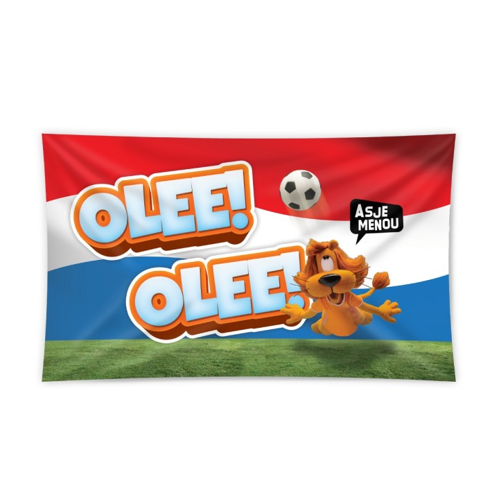 Vlag Nederland oranje loeki olee voetbal