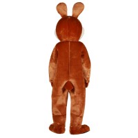 paashaas mascotte kostuum pak konijnenpak bruin