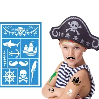 Schminksjabloon piraten make up stencil