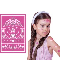 Schminksjabloon prinses make up stencil kroontje