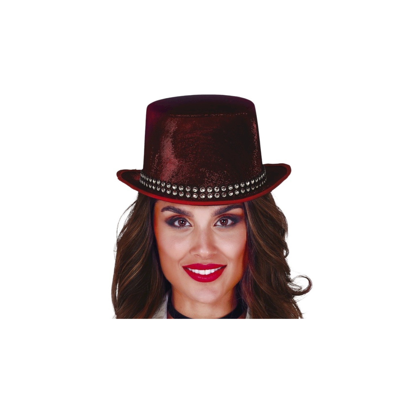 burlesque glitter hoed glitterhoedje rood