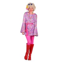 Hippie jurkje dames flower power kleding 