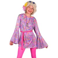 Hippie jurkje dames flower power kleding 