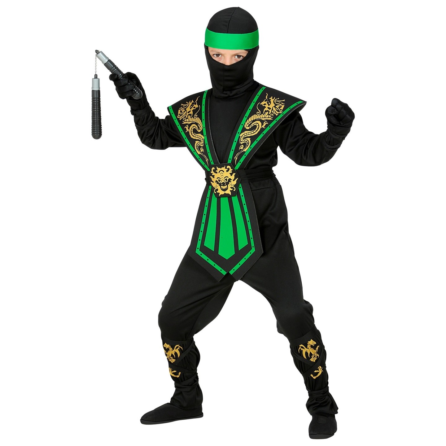Rationeel Maori Hardheid Ninja kostuum groen Kombat kind| Jokershop.be - Carnavalskleding