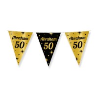 Verjaardag slinger vlaggenlijn Abraham 50 jaar versiering