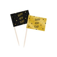 Happy New Year cocktailprikkers nieuwjaar feestartikelen