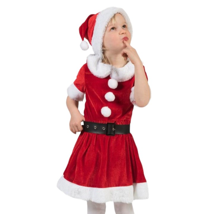 Kerstvrouw jurkje kind baby kerst kleedje