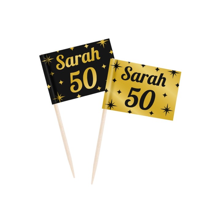 cocktailprikkers verjaardag 50 jaar sarah versiering decoratie