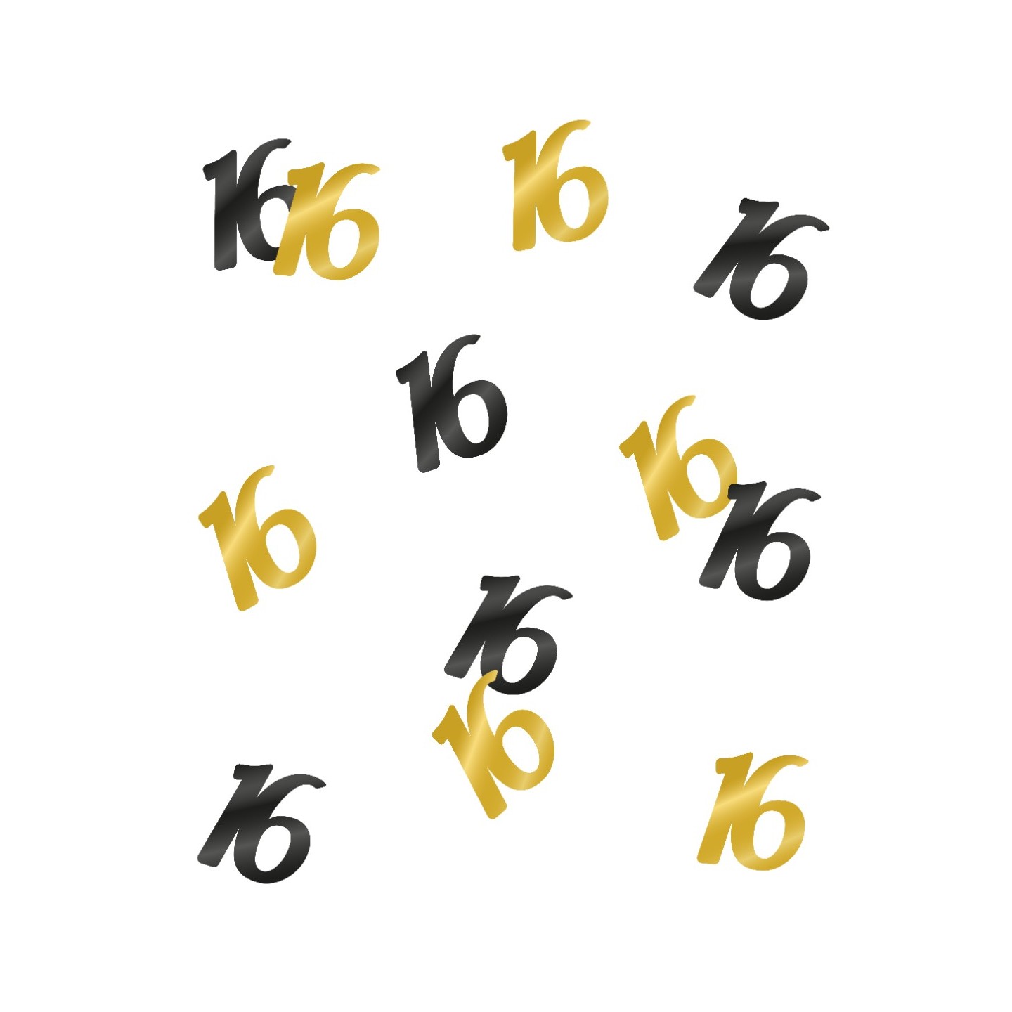 tafelconfetti cijfers 16 jaar verjaardag versiering