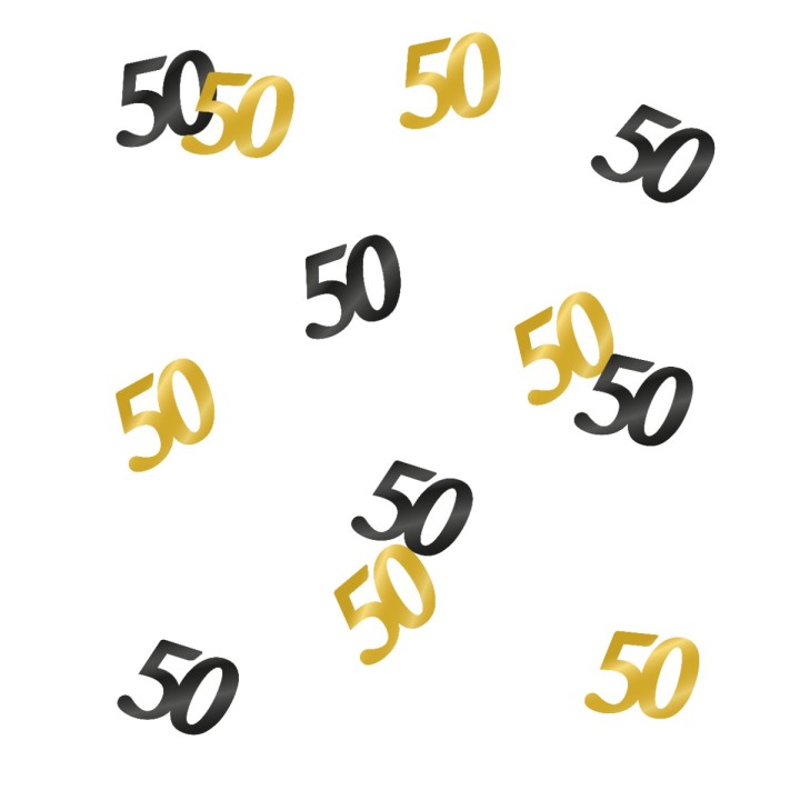 tafelconfetti cijfers 50 jaar verjaardag versiering