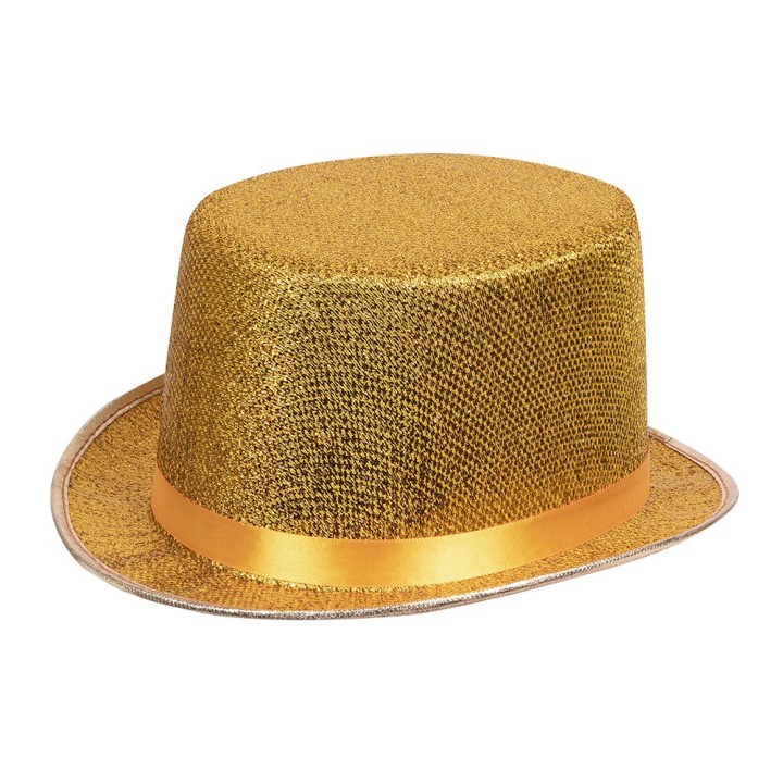 Hoge hoed goud lurex Glitz