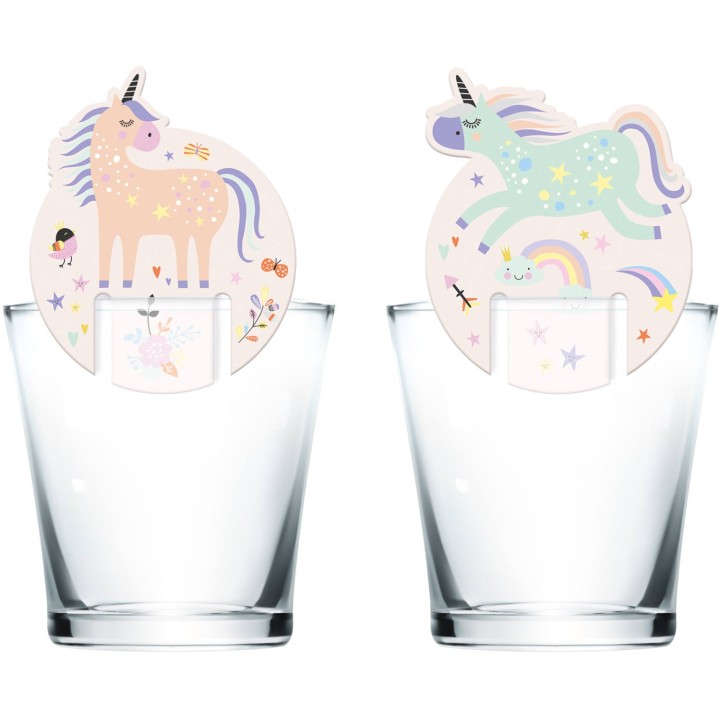 glasmarkers unicorn eenhoorn versiering feestje