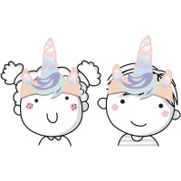 kartonnen hoofdband unicorn eenhoorn kinderfeestje