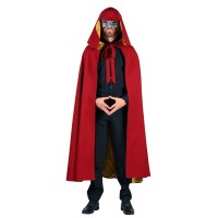rode cape met kap capuchon mantel