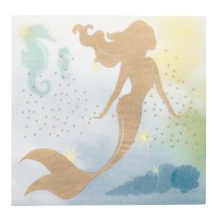 papieren zeemeermin servetten tafeldecoratie mermaid versiering