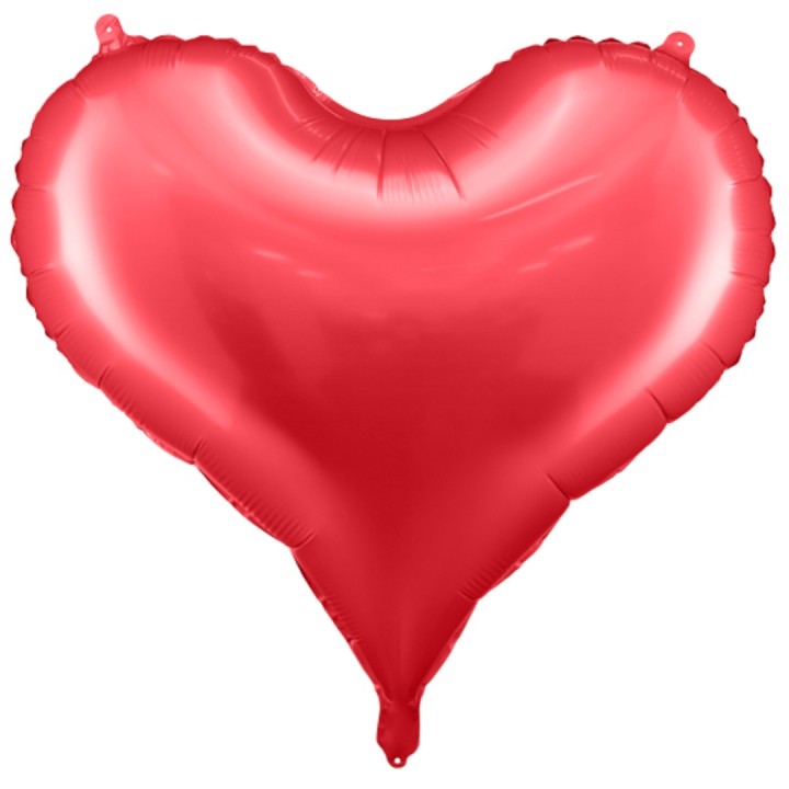 Folieballon Supershape hart rood 75x64cm
