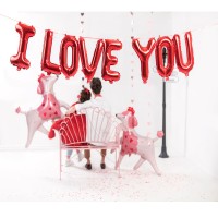 Valentijn decoratie folie ballon set love versiering