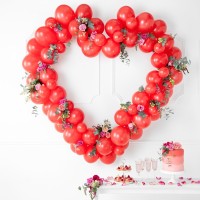 DIY ballonboog frame karton hart rood