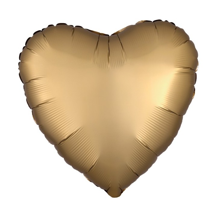 Folieballon onbedrukt goud hart