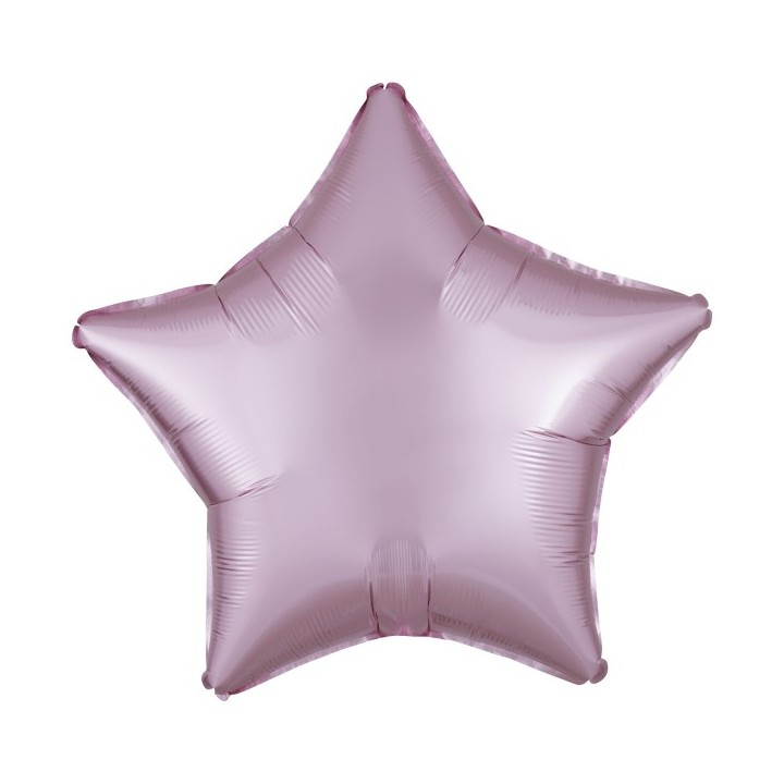 Folieballon onbedrukt pastel roze ster