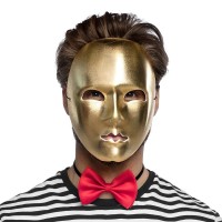 mime masker goud carnavalsmasker