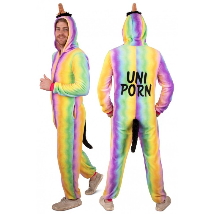 Onesie Uniporn heren grappig vrijgezellenfeest kostuum