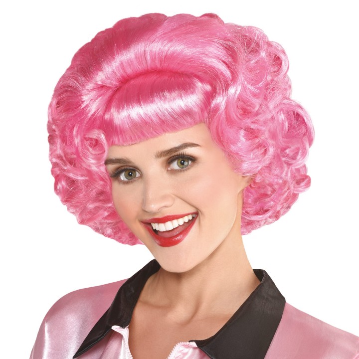 grease pruik frenchy roze