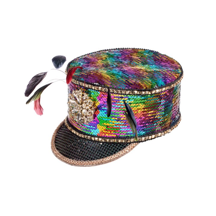 Burning man pet rainbow festival cap