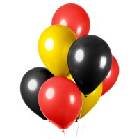 ballonnen zwart rood geel