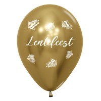 Lentefeest ballonnen reflex chroom goud