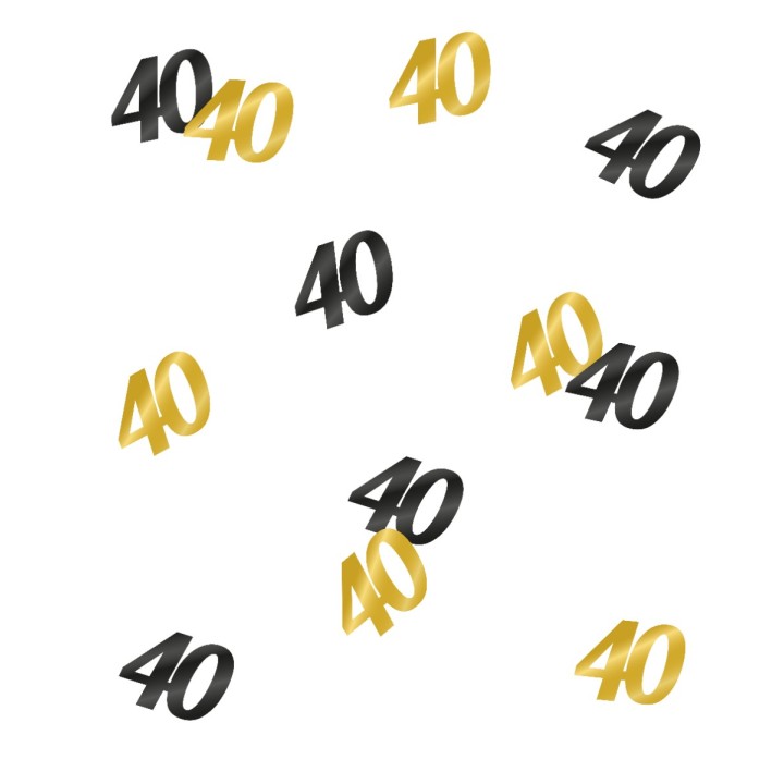 tafelconfetti cijfers 40 jaar verjaardag versiering