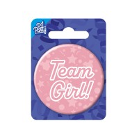gender reveal button team meisje roze