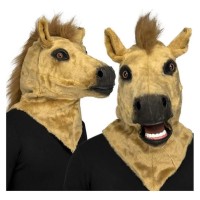 Paardenmasker bruin paardenhoofd masker carnavalsmasker dierenmasker