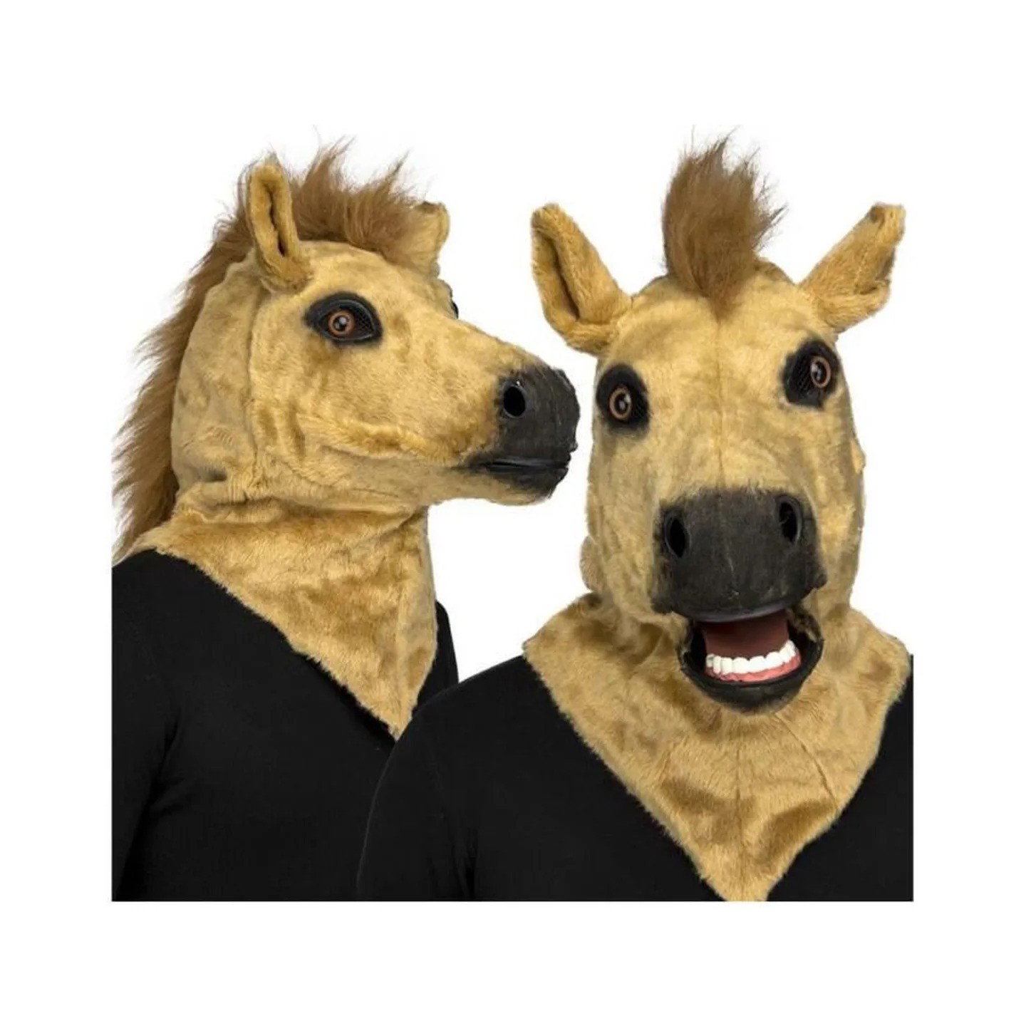 Paardenmasker bruin paardenhoofd masker carnavalsmasker dierenmasker