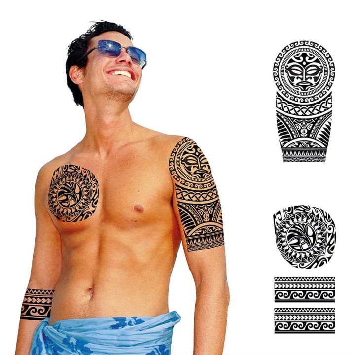 Plaktattoo festival maya inca tijdelijke tattoos