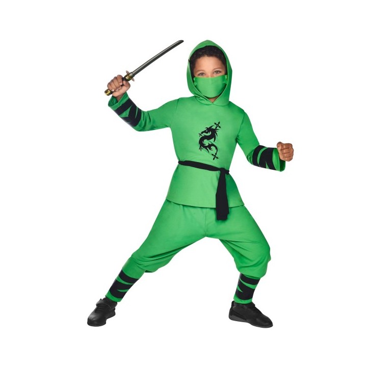 ninja kostuum kind groen ninja pak