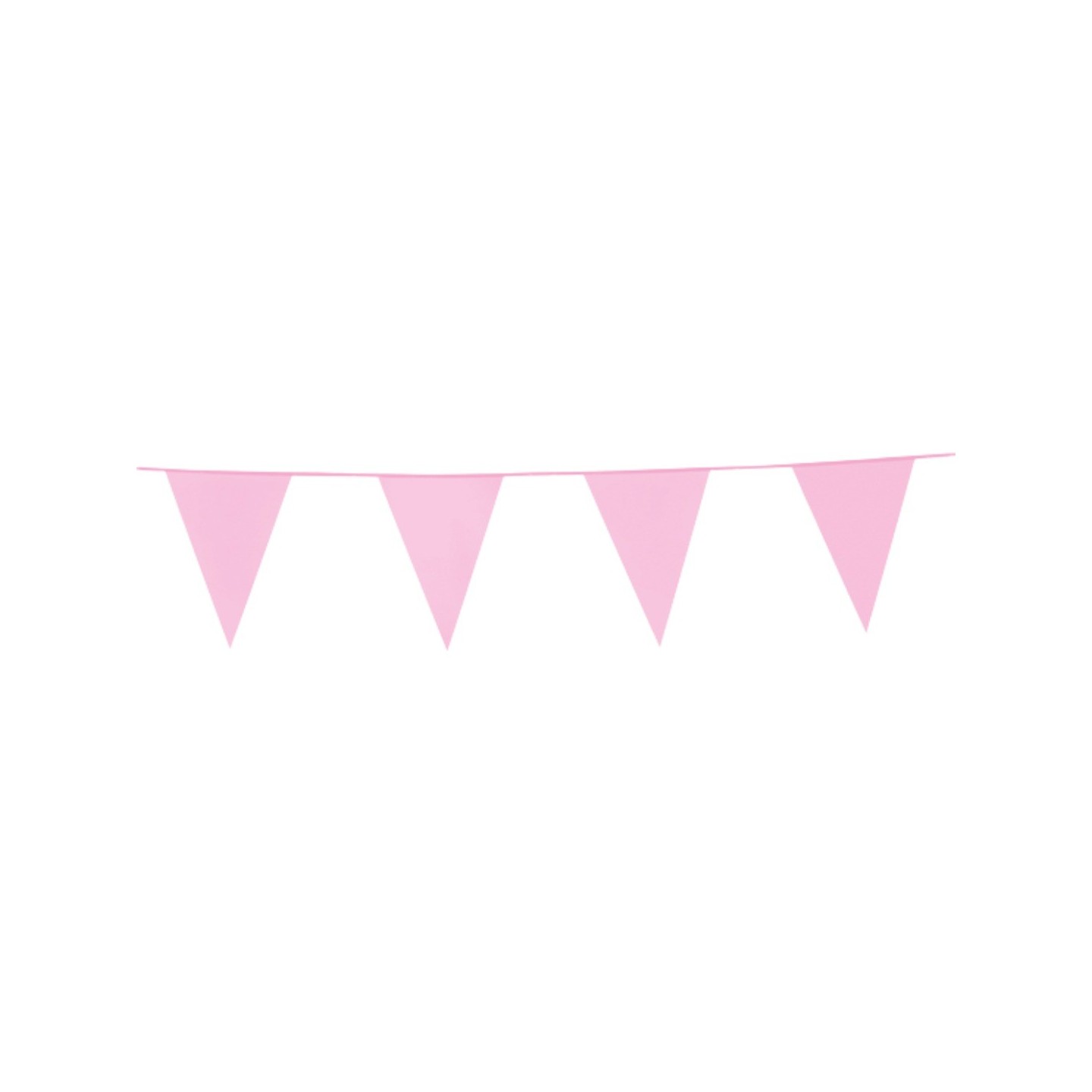 goedkope puntvlaggenlijn pvc roze vlaggetjes slinger