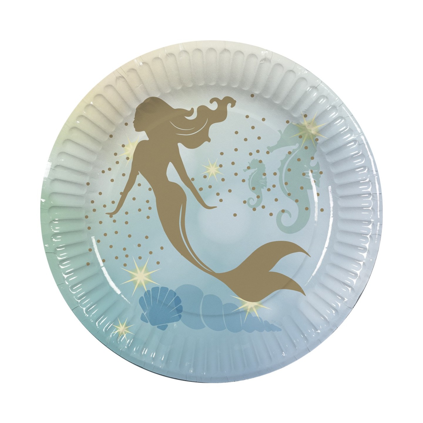 kartonnen zeemeermin bordjes tafeldecoratie mermaid versiering
