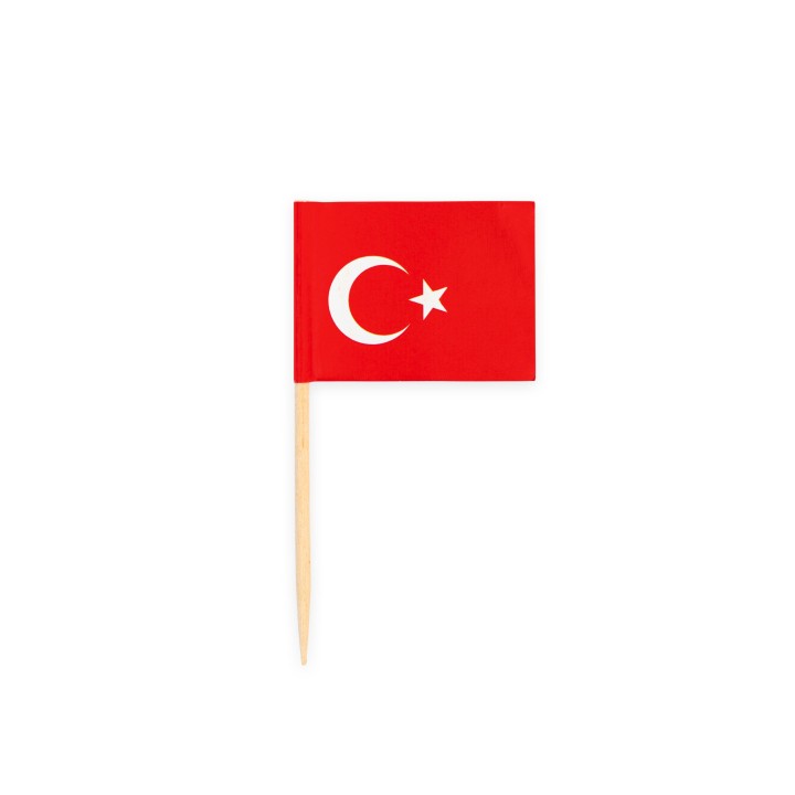 Cocktail prikkers Turkije vlaggetjes kaasprikkers