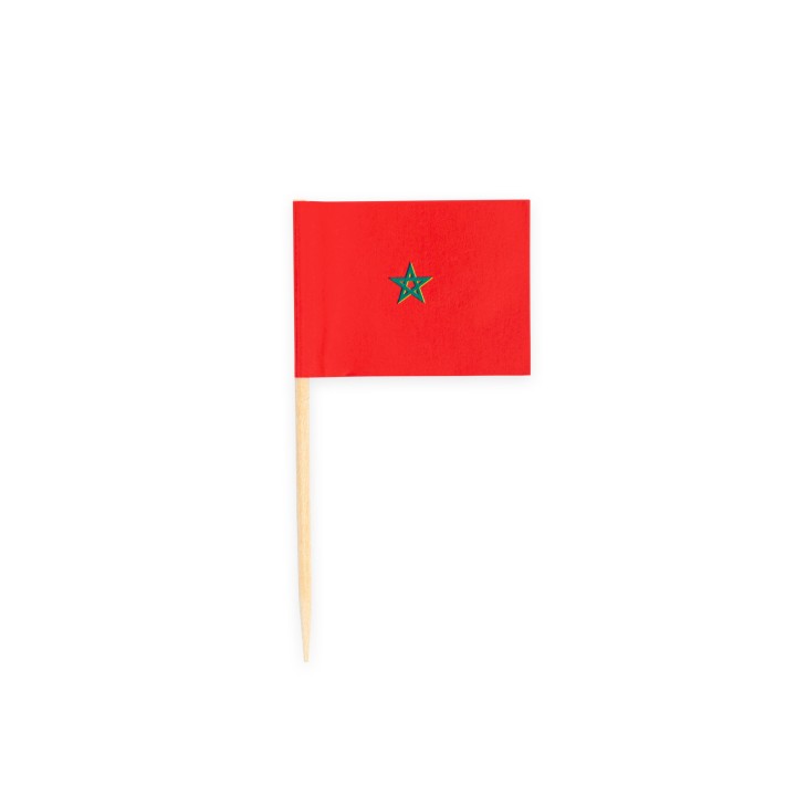 Cocktail prikkers Marokko vlaggetjes kaasprikkers
