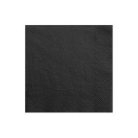 zwarte servetten papier zilver thema