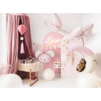 Folieballon roze ooievaar geboorte meisje