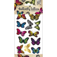 Plaktattoo vlinders metallic tijdelijke tattoos