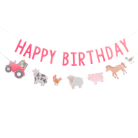 Happy birthday slinger boerderij dieren feestje feestartikelen