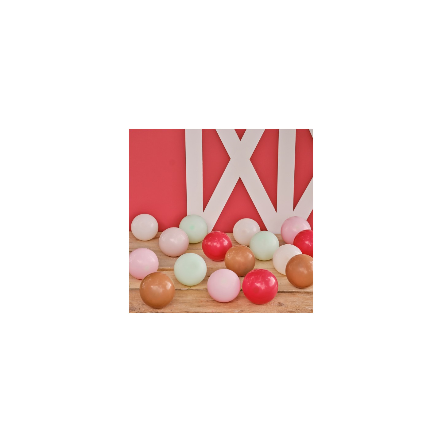 mini ballonnen mix  latex nude rood bruin12cm