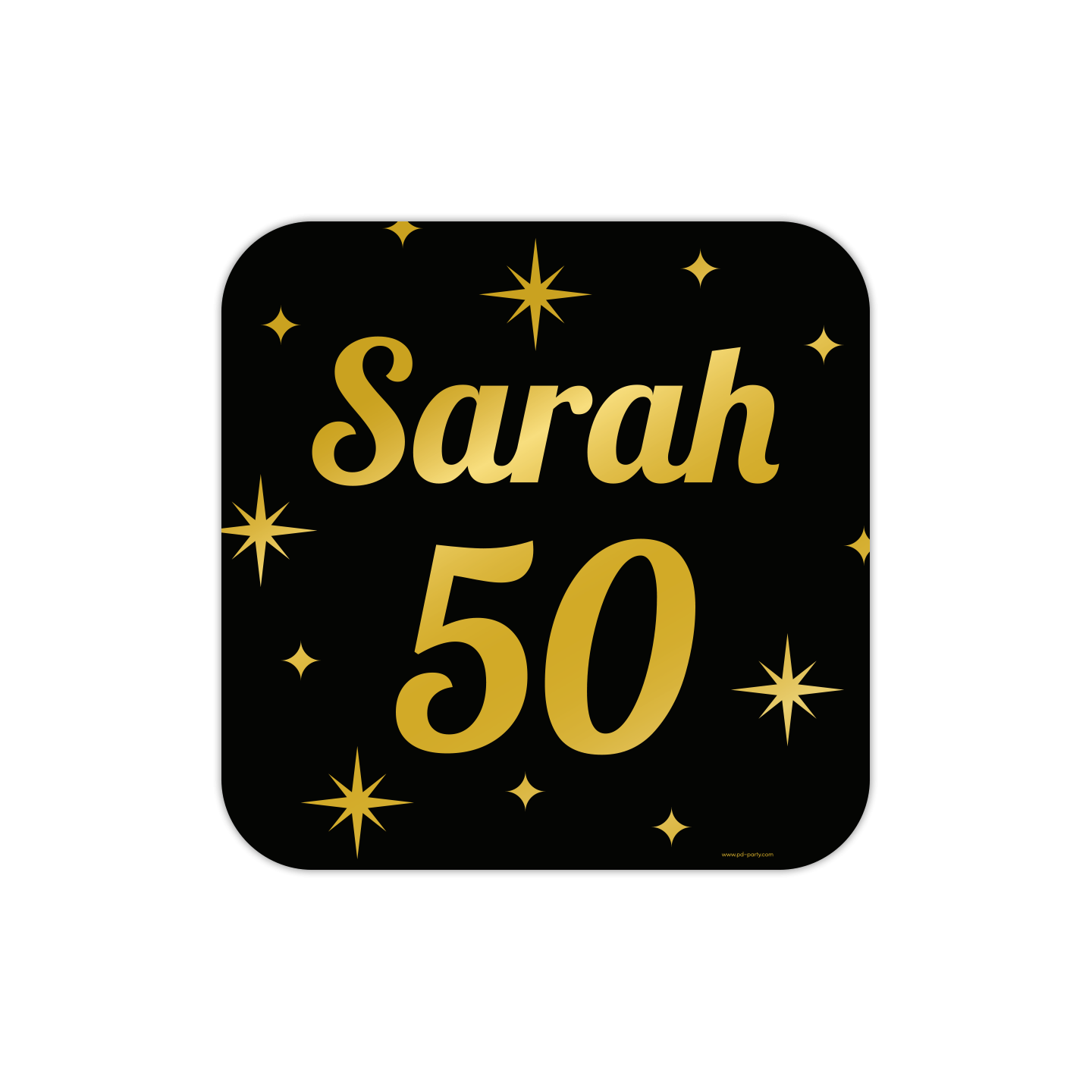 decoratie huldeschild Sarah 50  verjaardag versiering