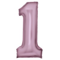 folieballon cijfer 1 ballon roze