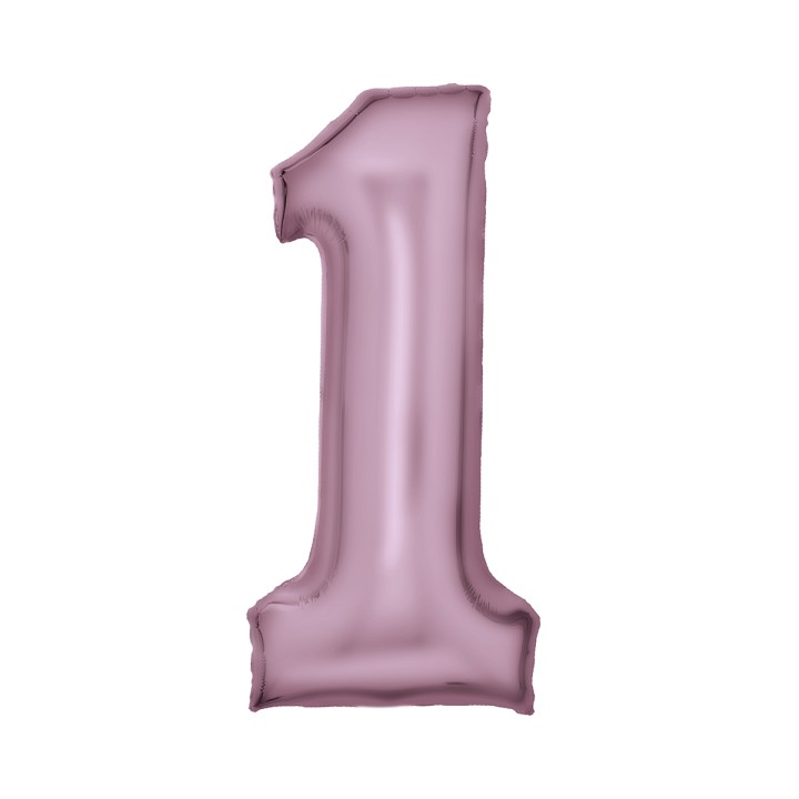 folieballon cijfer 1 ballon roze