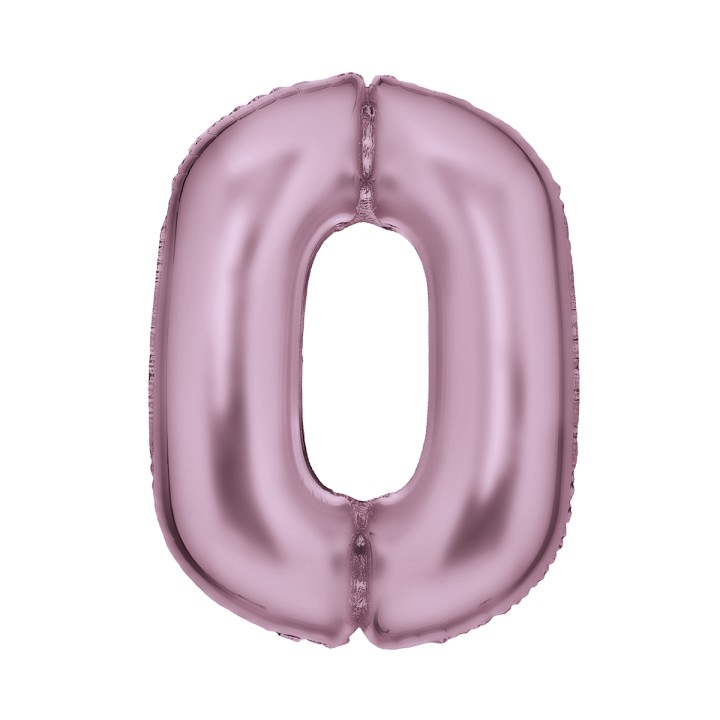 folieballon cijfer 0 ballon roze